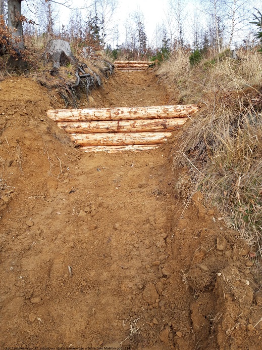 Zabudowa szlaku zrywkowego L. Malinka oddz.114 i 115 po realizacji