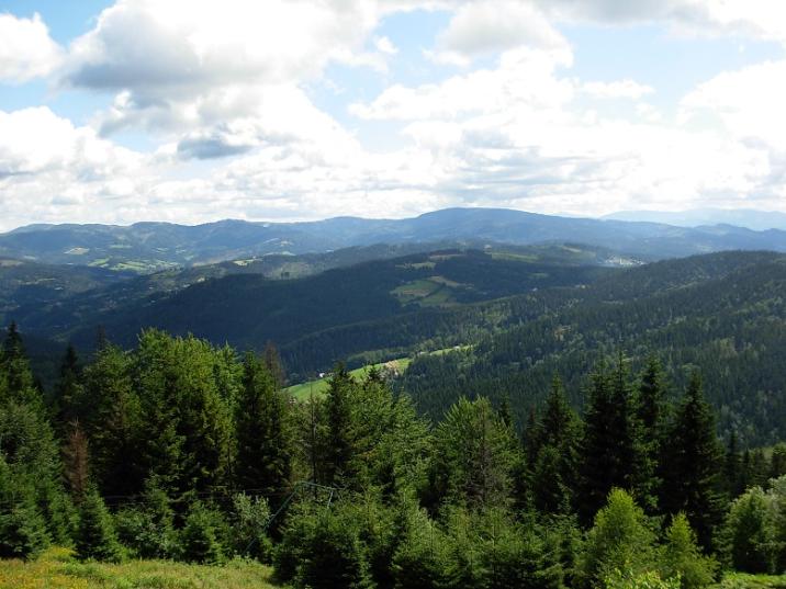 Widok ze Stożka w kierunku zachodnim